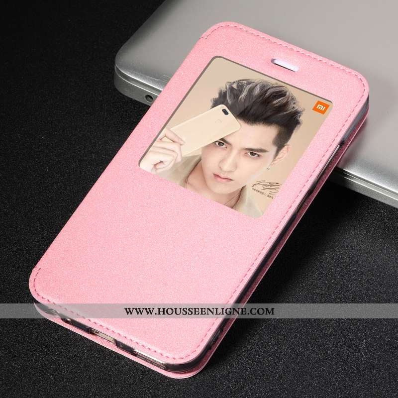 Coque Xiaomi Mi A1 Cuir Silicone Étui Tout Compris Incassable Clamshell Doré