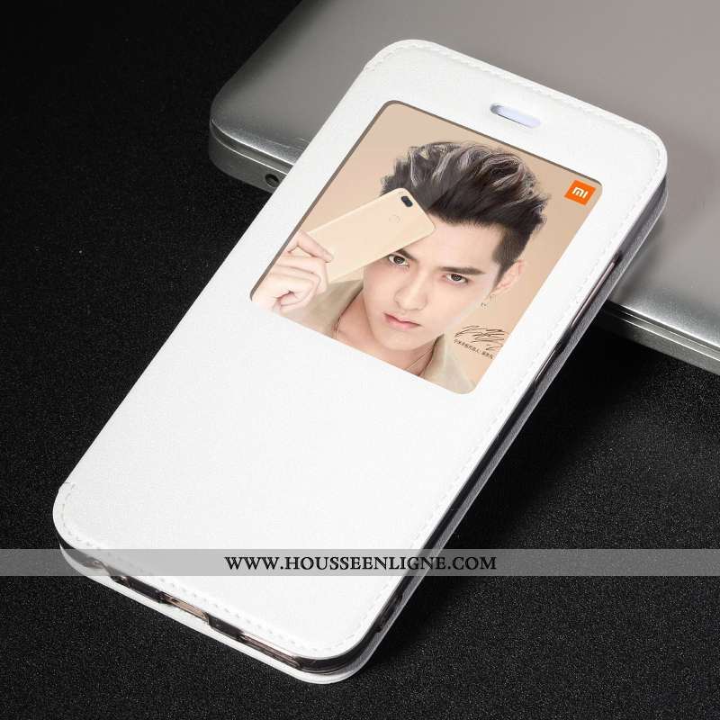 Coque Xiaomi Mi A1 Cuir Silicone Étui Tout Compris Incassable Clamshell Doré