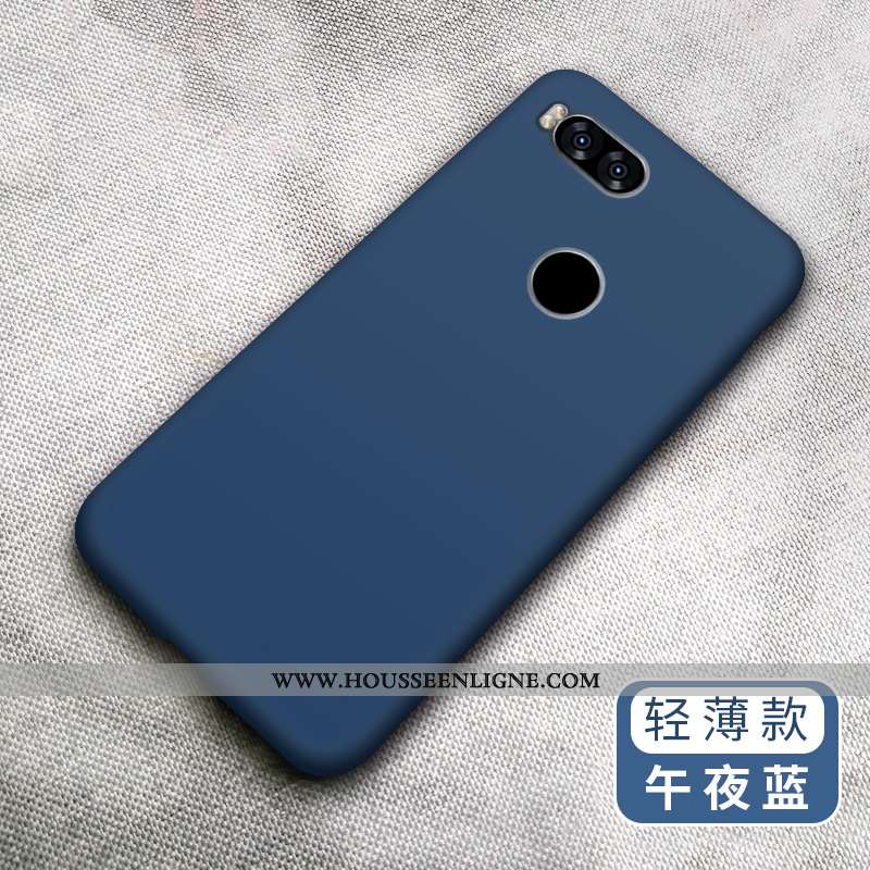 Coque Xiaomi Mi A1 Fluide Doux Silicone Incassable Couleur Unie Étui Créatif Verte