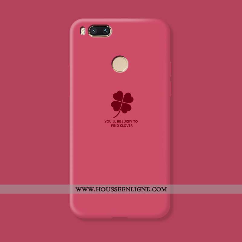 Coque Xiaomi Mi A1 Fluide Doux Silicone Rouge Amoureux Personnalité Incassable