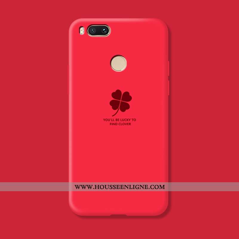 Coque Xiaomi Mi A1 Fluide Doux Silicone Rouge Amoureux Personnalité Incassable