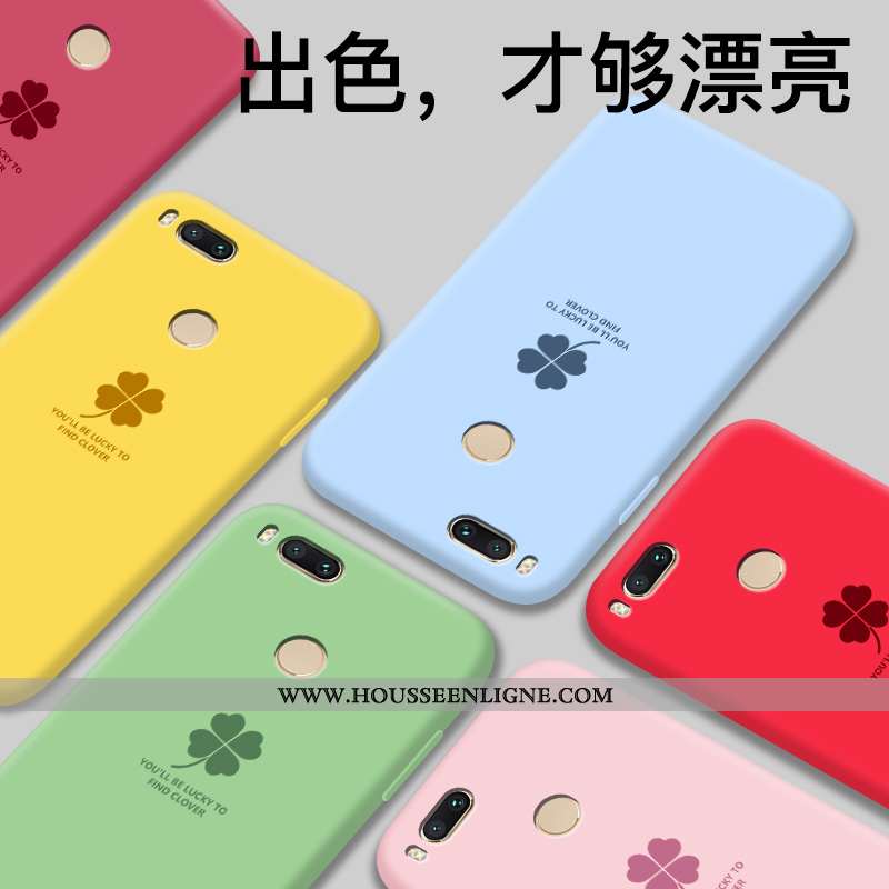 Coque Xiaomi Mi A1 Fluide Doux Silicone Rouge Amoureux Personnalité Incassable
