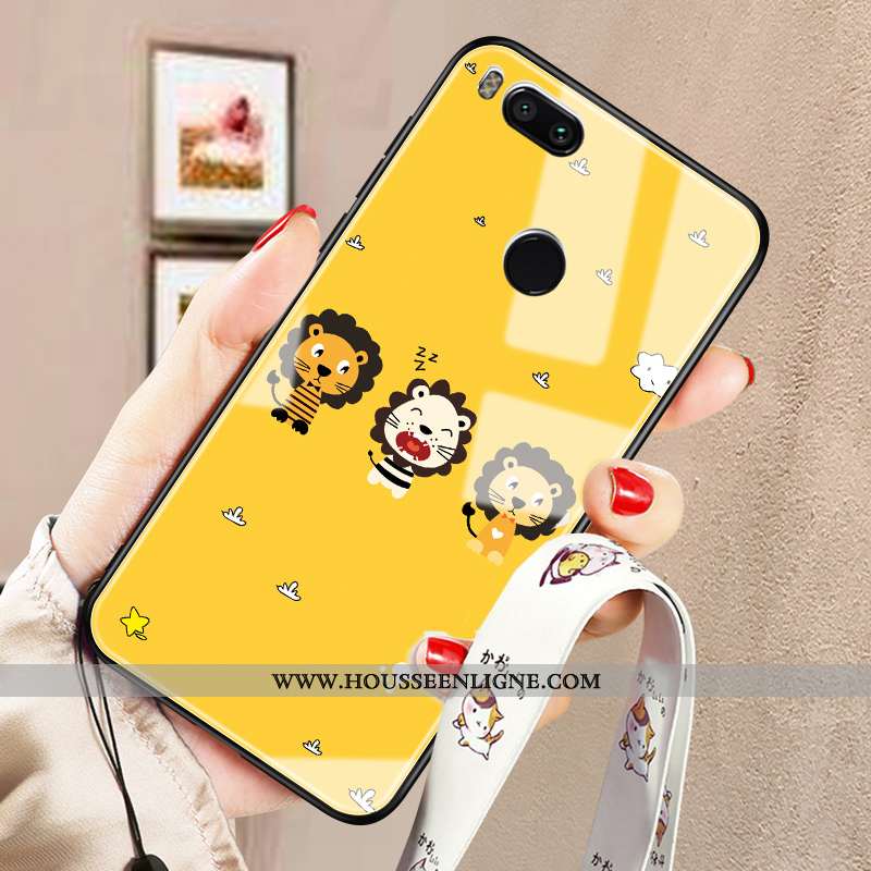 Coque Xiaomi Mi A1 Ornements Suspendus Dessin Animé Petit Téléphone Portable Tout Compris Verre Prot