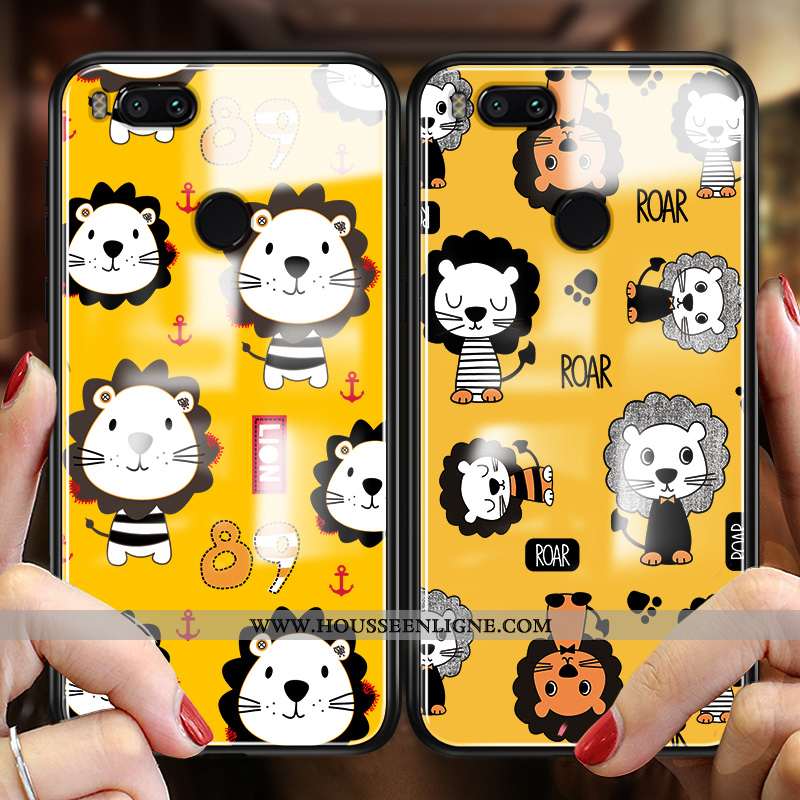 Coque Xiaomi Mi A1 Ornements Suspendus Dessin Animé Petit Téléphone Portable Tout Compris Verre Prot