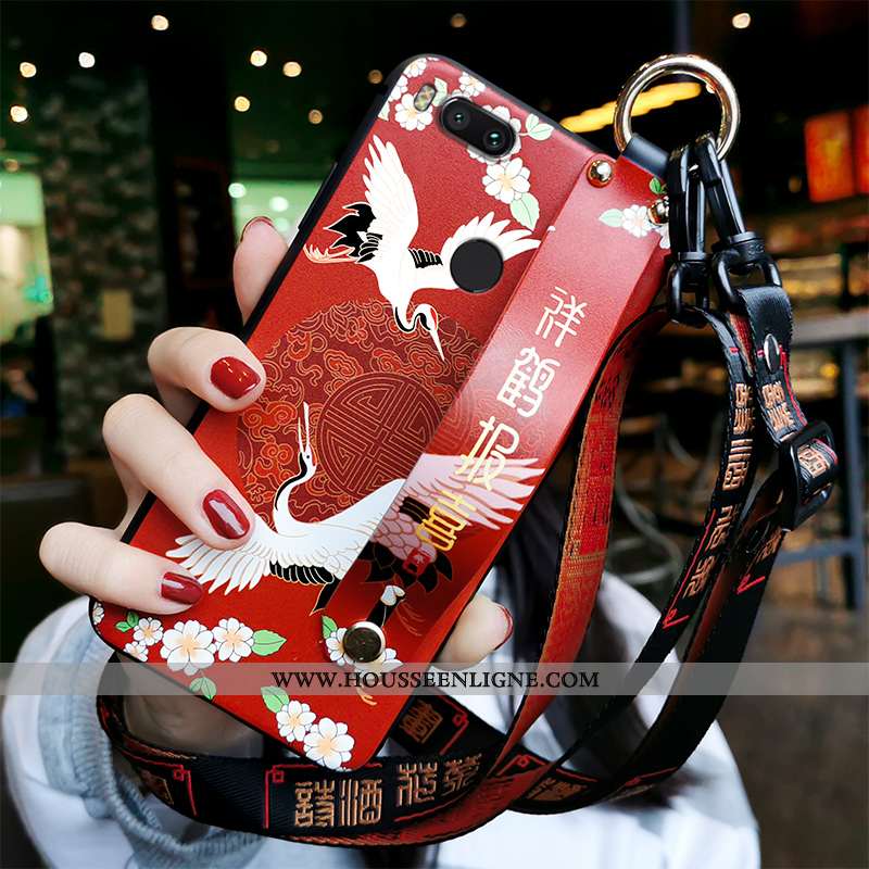 Coque Xiaomi Mi A1 Ornements Suspendus Personnalité Créatif Fluide Doux Rouge Étui