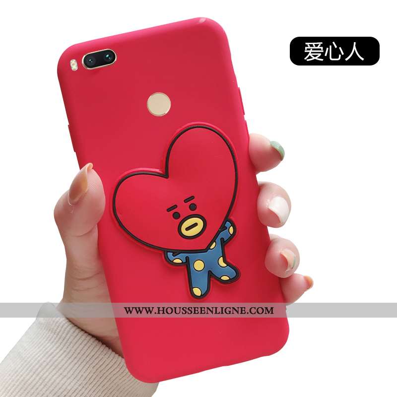 Coque Xiaomi Mi A1 Ornements Suspendus Personnalité Protection Petit Téléphone Portable Étui Rouge