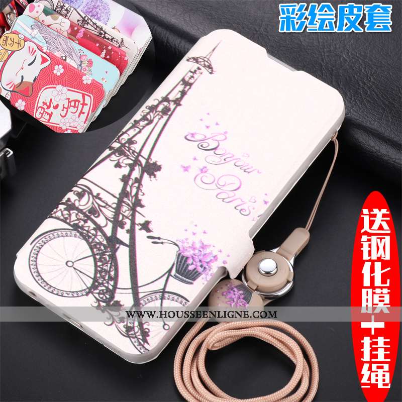 Coque Xiaomi Mi A1 Personnalité Créatif Cuir Incassable Tendance Support Tout Compris Violet