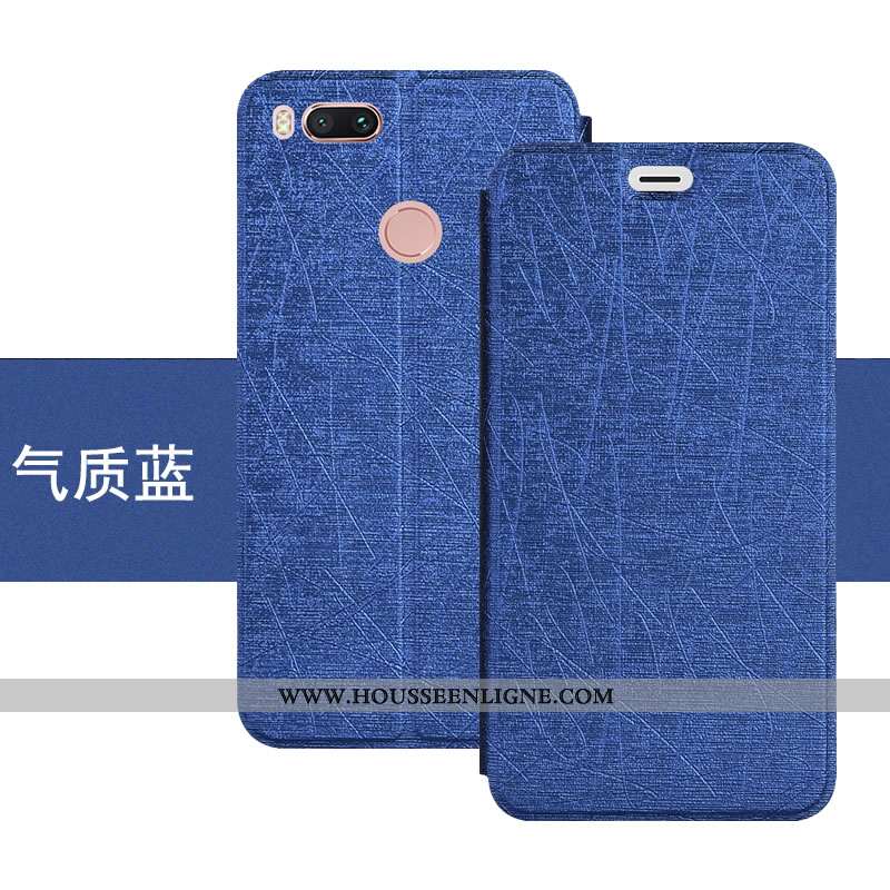 Coque Xiaomi Mi A1 Protection Personnalité Incassable Tout Compris Silicone Support Petit Bleu