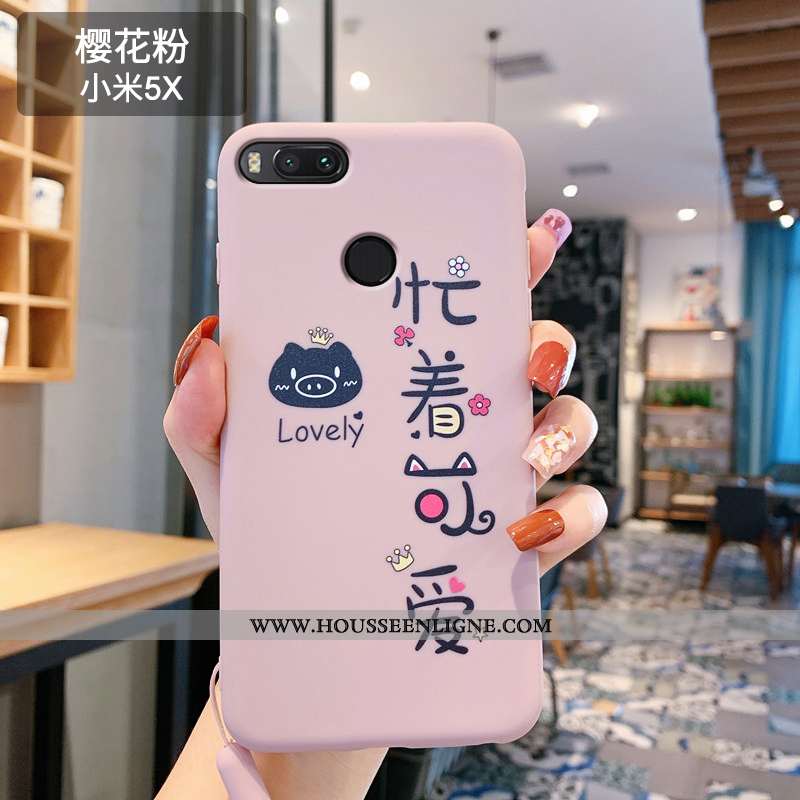 Coque Xiaomi Mi A1 Silicone Charmant Tout Compris Amoureux Vert Incassable Fluide Doux Verte