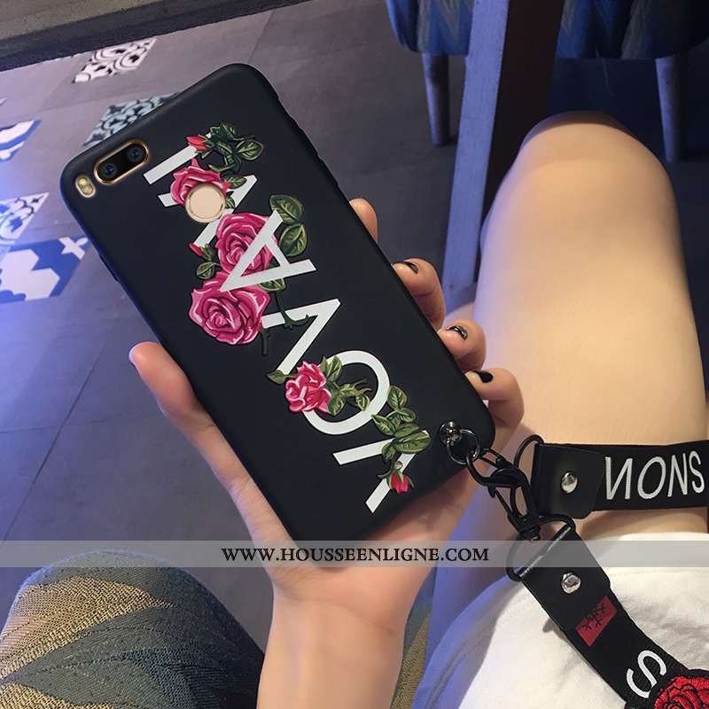 Coque Xiaomi Mi A1 Silicone Personnalité Petit Téléphone Portable Incassable Rouge