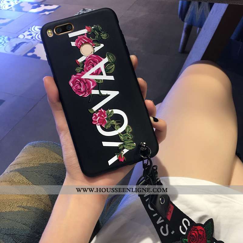 Coque Xiaomi Mi A1 Silicone Personnalité Petit Téléphone Portable Incassable Rouge