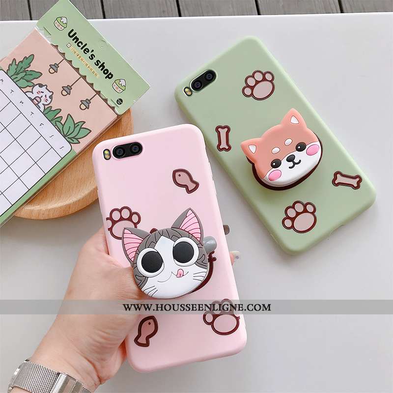 Coque Xiaomi Mi A1 Silicone Protection Chiens Support Chat Téléphone Portable Vert Verte