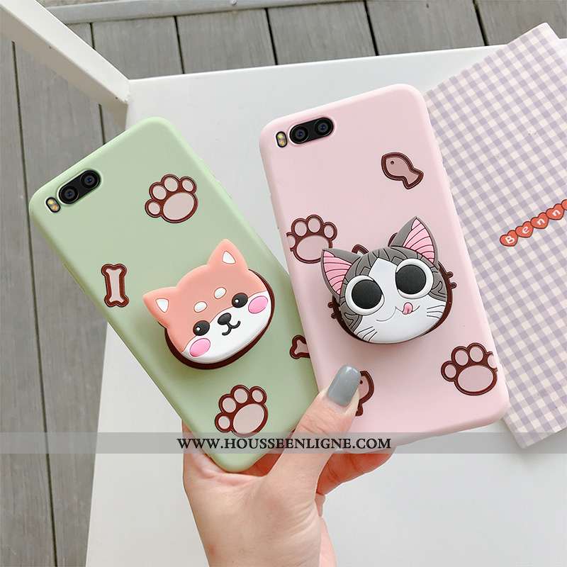Coque Xiaomi Mi A1 Silicone Protection Chiens Support Chat Téléphone Portable Vert Verte
