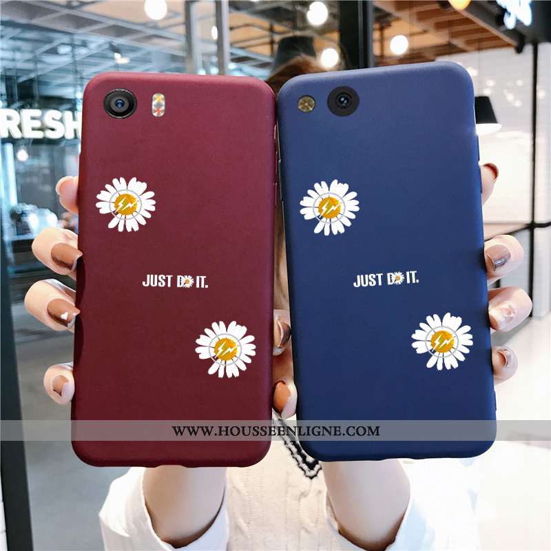 Coque Xiaomi Mi A1 Silicone Protection Petite Marguerite Fluide Doux Vin Rouge Bordure Nouveau Borde