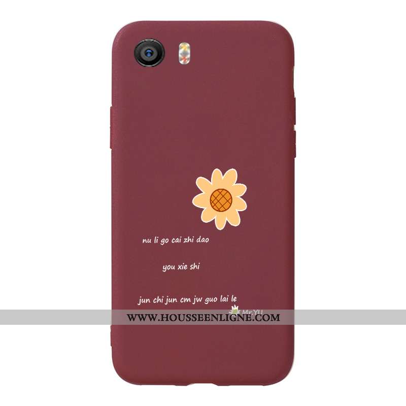 Coque Xiaomi Mi A1 Silicone Protection Tout Compris Simple Vin Rouge Petit Incassable Bordeaux