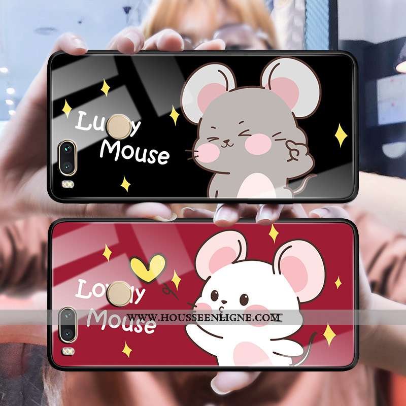 Coque Xiaomi Mi A1 Tendance Fluide Doux Difficile Étui Charmant Tout Compris Verre Rose