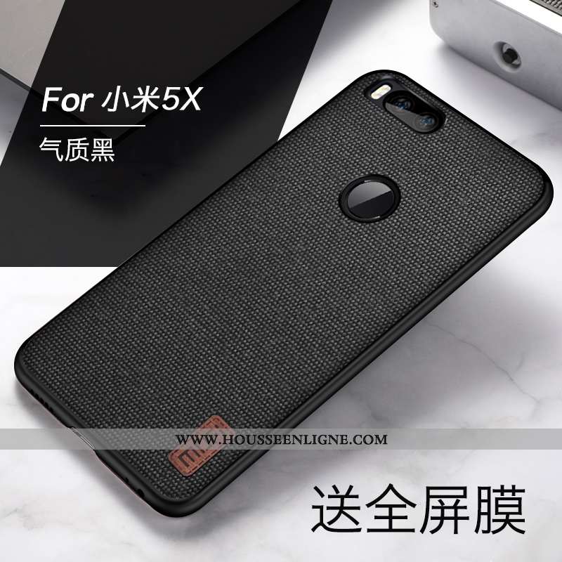 Coque Xiaomi Mi A1 Tendance Légère Personnalité Tout Compris Étui Délavé En Daim Incassable Marron