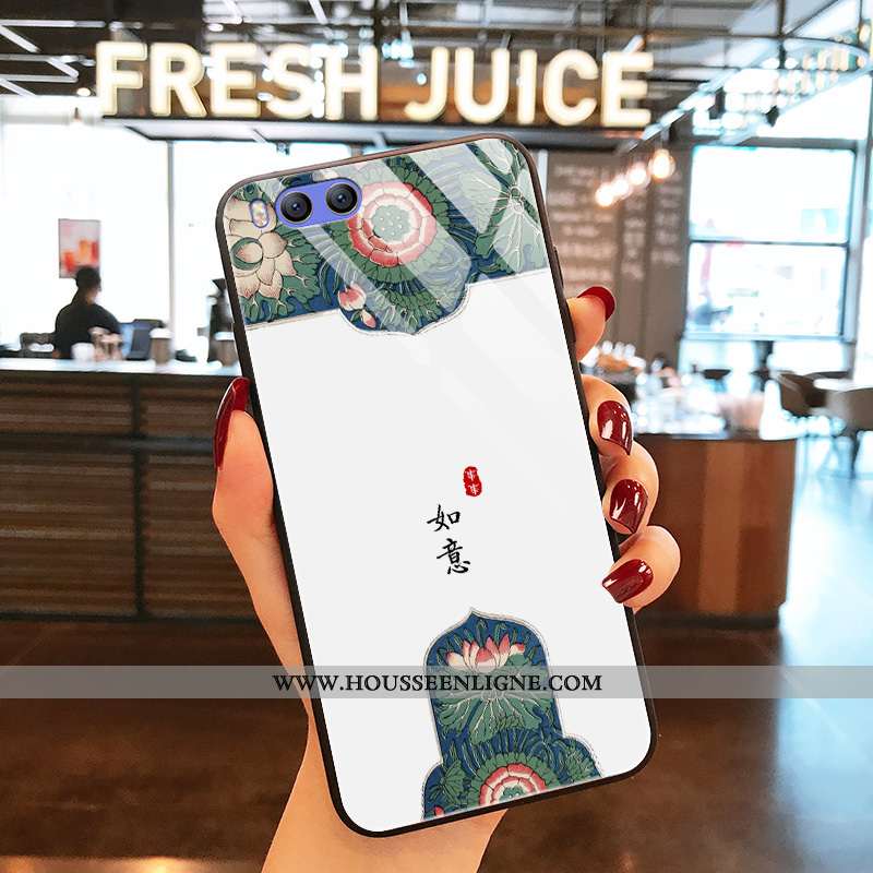 Coque Xiaomi Mi A1 Tendance Verre Or Noir Créatif Fleur Téléphone Portable