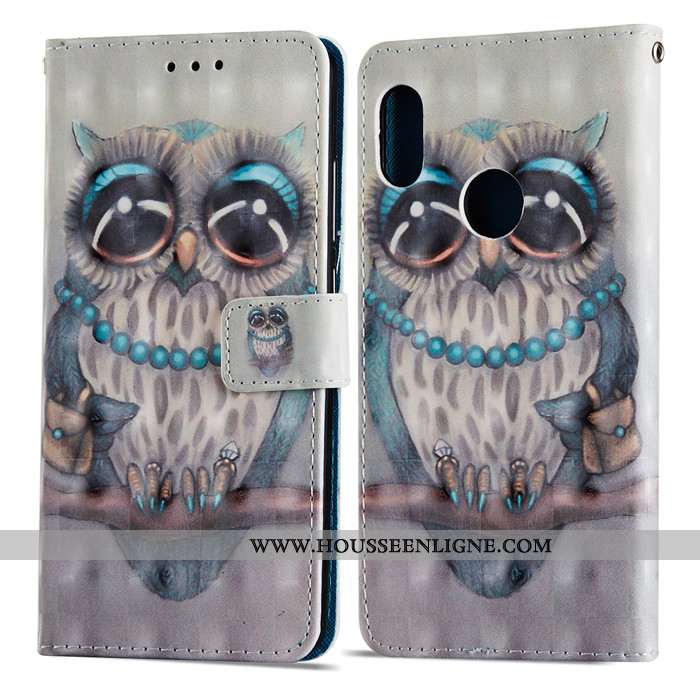 Coque Xiaomi Mi A2 Dessin Animé Charmant Tout Compris Protection Incassable Cuir Bleu