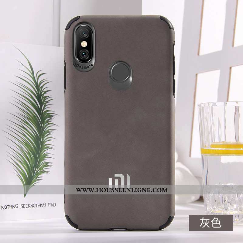 Coque Xiaomi Mi A2 Fluide Doux Silicone Mode Téléphone Portable Incassable Vent Rouge