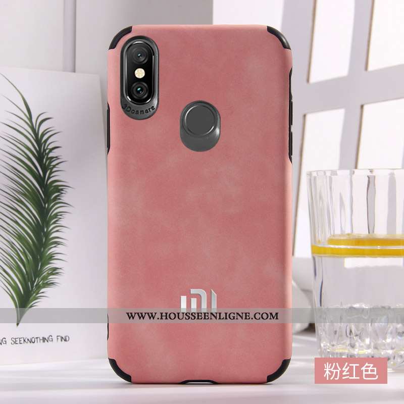 Coque Xiaomi Mi A2 Fluide Doux Silicone Mode Téléphone Portable Incassable Vent Rouge