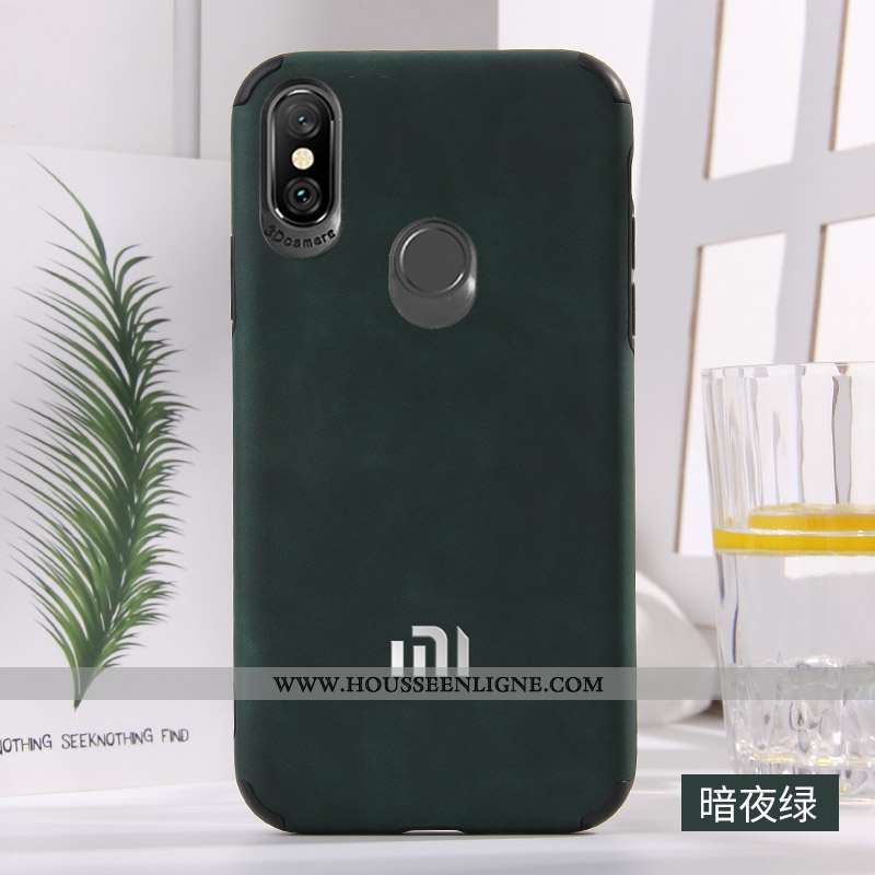 Coque Xiaomi Mi A2 Fluide Doux Silicone Mode Téléphone Portable Incassable Vent Rouge