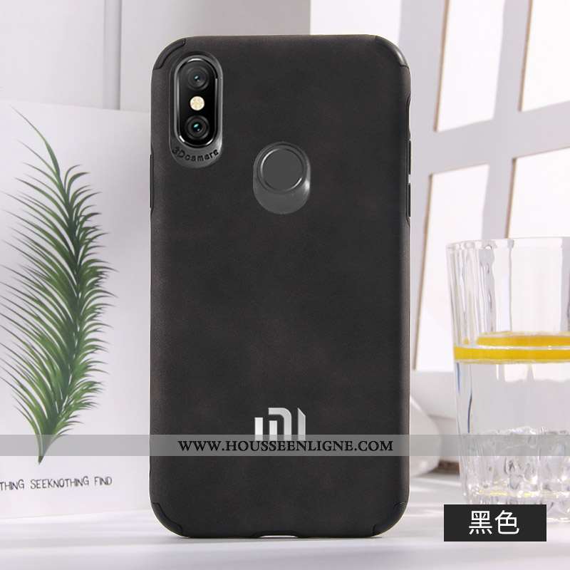 Coque Xiaomi Mi A2 Fluide Doux Silicone Mode Téléphone Portable Incassable Vent Rouge