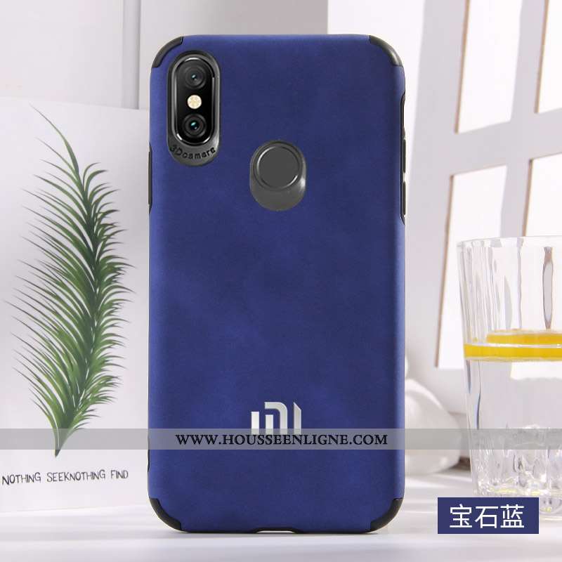 Coque Xiaomi Mi A2 Fluide Doux Silicone Mode Téléphone Portable Incassable Vent Rouge