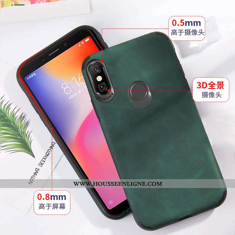 Coque Xiaomi Mi A2 Fluide Doux Silicone Mode Téléphone Portable Incassable Vent Rouge