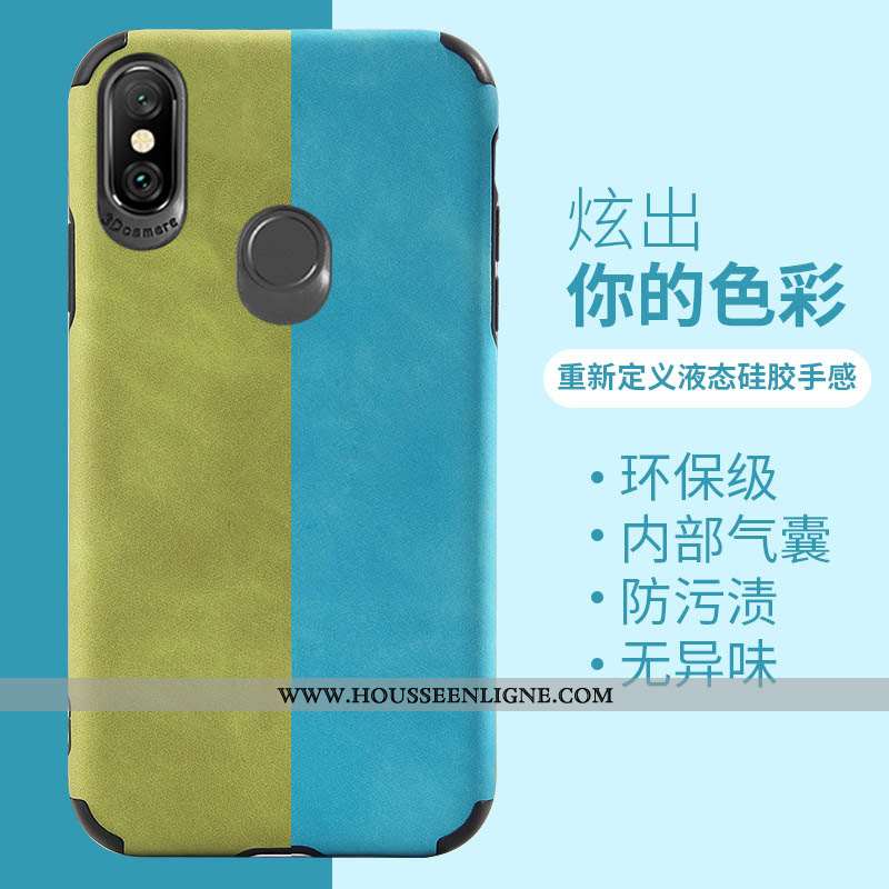Coque Xiaomi Mi A2 Fluide Doux Silicone Mode Téléphone Portable Incassable Vent Rouge