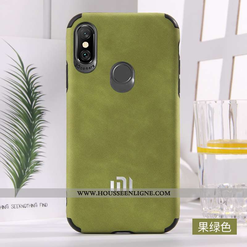 Coque Xiaomi Mi A2 Fluide Doux Silicone Mode Téléphone Portable Incassable Vent Rouge
