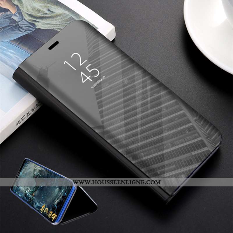Coque Xiaomi Mi A2 Lite Cuir Protection Incassable Petit Étui Rouge Noir