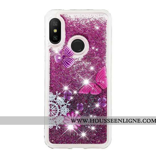 Coque Xiaomi Mi A2 Lite Dessin Animé Créatif Petit Étui Incassable Téléphone Portable Rouge Violet