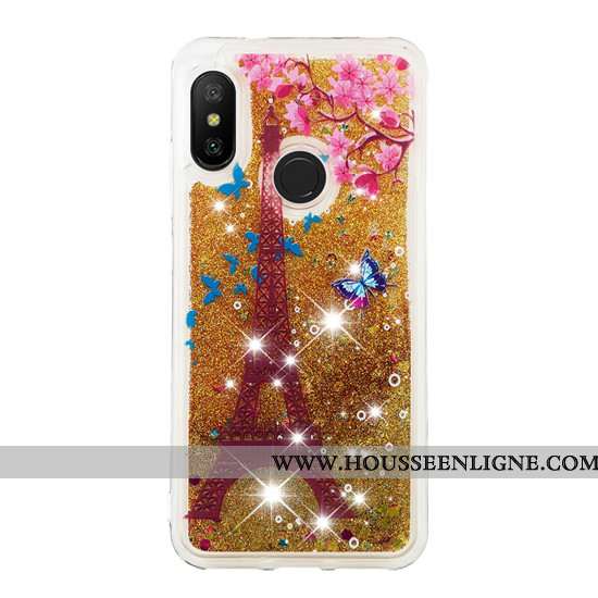 Coque Xiaomi Mi A2 Lite Dessin Animé Créatif Petit Étui Incassable Téléphone Portable Rouge Violet