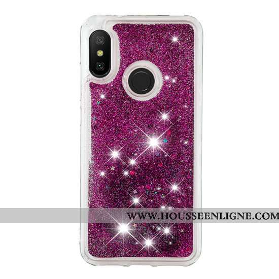 Coque Xiaomi Mi A2 Lite Dessin Animé Créatif Petit Étui Incassable Téléphone Portable Rouge Violet