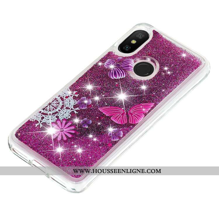 Coque Xiaomi Mi A2 Lite Dessin Animé Créatif Petit Étui Incassable Téléphone Portable Rouge Violet