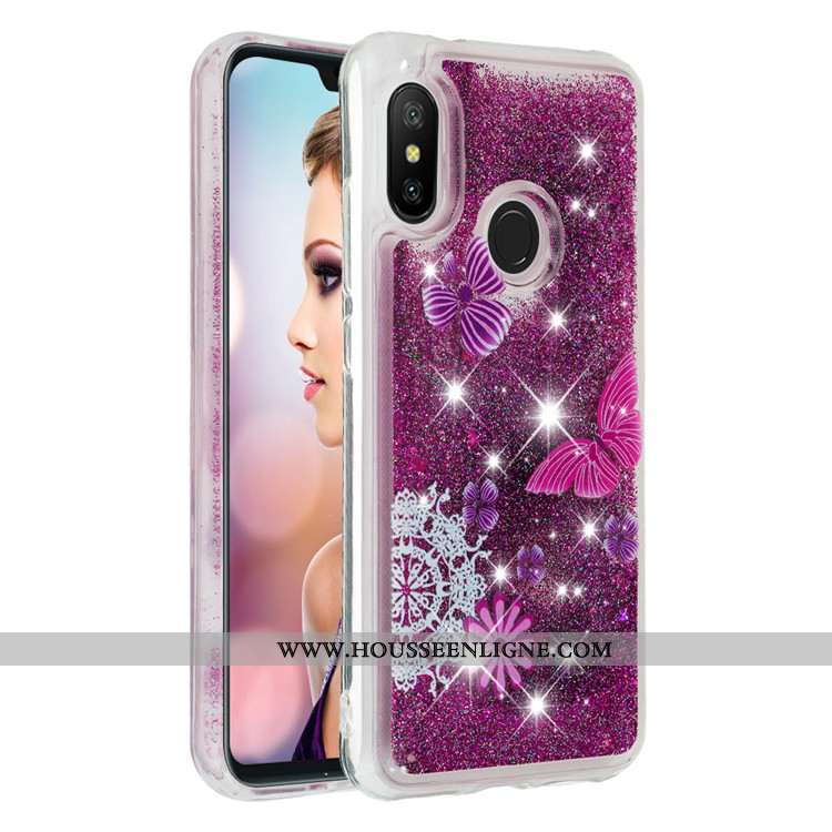 Coque Xiaomi Mi A2 Lite Dessin Animé Créatif Petit Étui Incassable Téléphone Portable Rouge Violet
