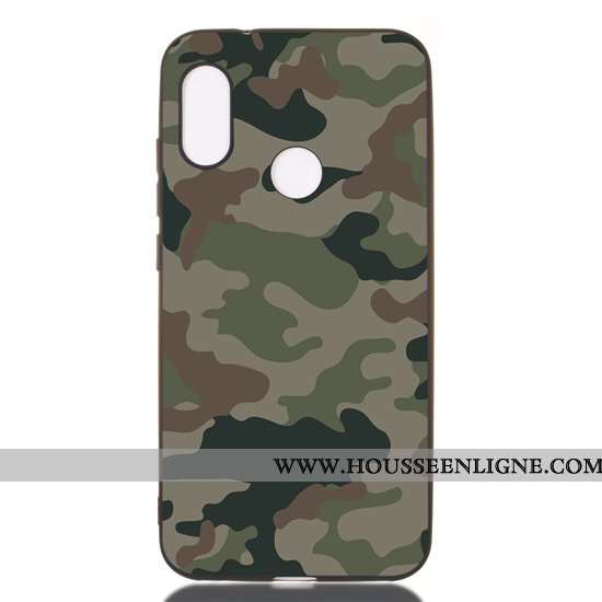 Coque Xiaomi Mi A2 Lite Fluide Doux Délavé En Daim Dessin Animé Tout Compris Étui Incassable Noir
