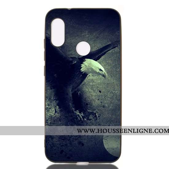 Coque Xiaomi Mi A2 Lite Fluide Doux Délavé En Daim Dessin Animé Tout Compris Étui Incassable Noir
