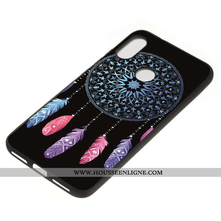 Coque Xiaomi Mi A2 Lite Fluide Doux Délavé En Daim Dessin Animé Tout Compris Étui Incassable Noir