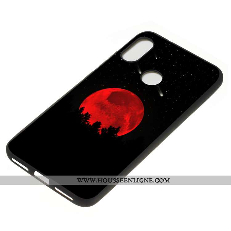 Coque Xiaomi Mi A2 Lite Fluide Doux Délavé En Daim Dessin Animé Tout Compris Étui Incassable Noir
