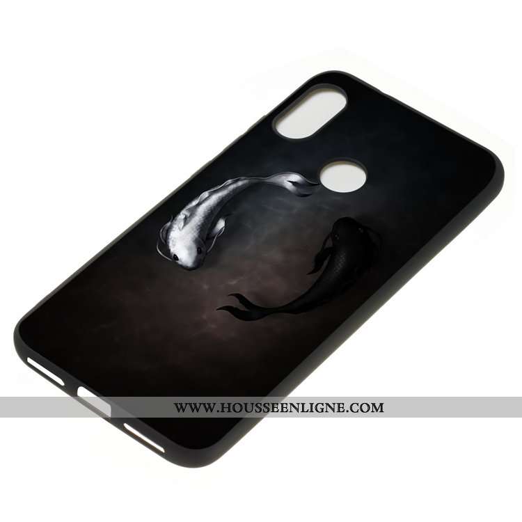 Coque Xiaomi Mi A2 Lite Fluide Doux Délavé En Daim Dessin Animé Tout Compris Étui Incassable Noir