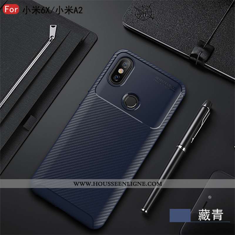 Coque Xiaomi Mi A2 Lite Fluide Doux Silicone Protection Fibre Incassable Étoile Marron