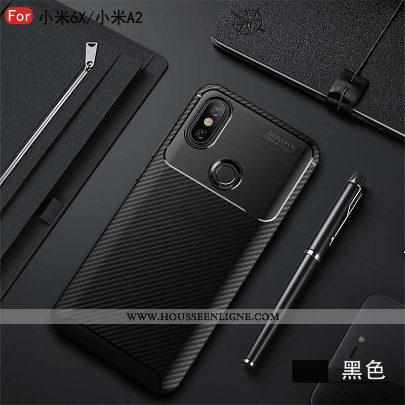 Coque Xiaomi Mi A2 Lite Fluide Doux Silicone Protection Fibre Incassable Étoile Marron