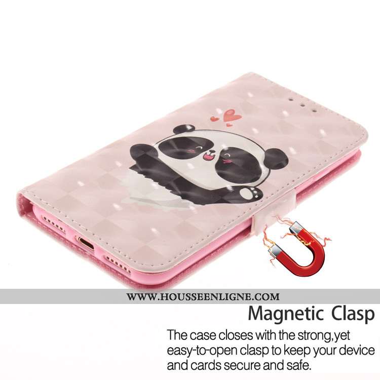 Coque Xiaomi Mi A2 Lite Portefeuille Dessin Animé Plier Rouge Petit Housse Gris