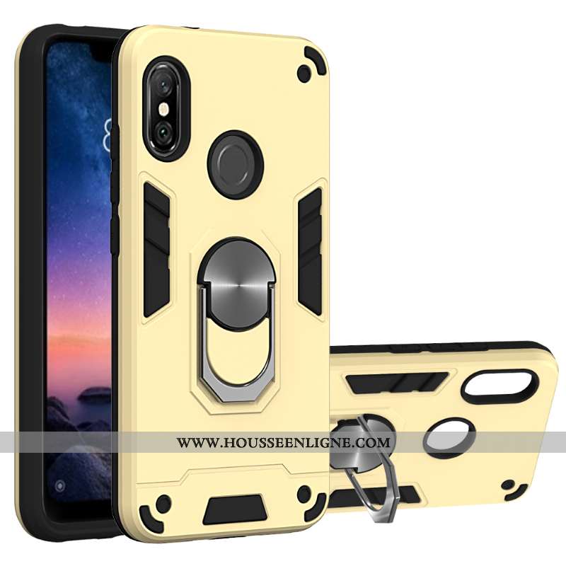 Coque Xiaomi Mi A2 Lite Protection Antidérapant Téléphone Portable Petit Support Jaune À Bord