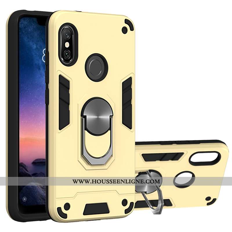 Coque Xiaomi Mi A2 Lite Protection Antidérapant Téléphone Portable Petit Support Jaune À Bord