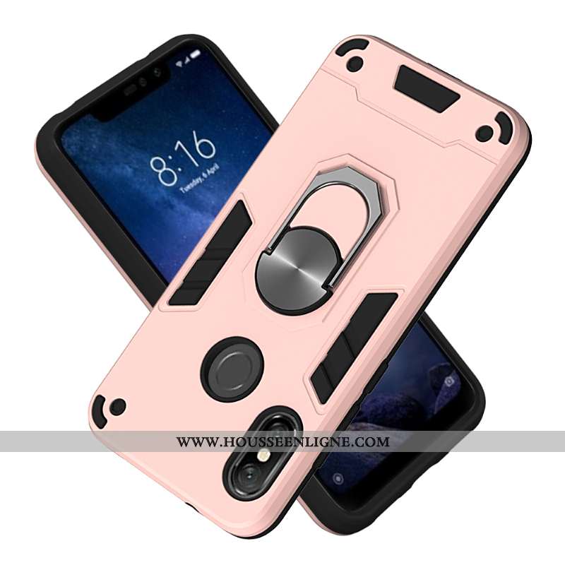 Coque Xiaomi Mi A2 Lite Protection Antidérapant Téléphone Portable Petit Support Jaune À Bord