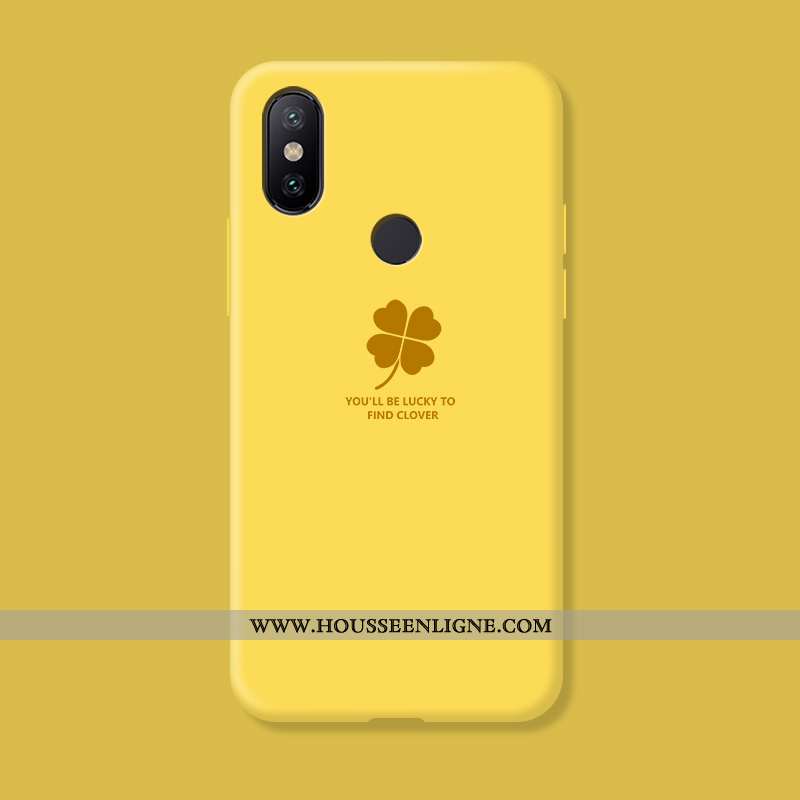 Coque Xiaomi Mi A2 Lite Protection Fluide Doux Étui Jeunesse Silicone Jaune Frais