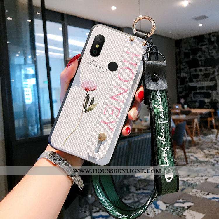 Coque Xiaomi Mi A2 Lite Protection Tendance Jeunesse Petit Silicone Étui Tout Compris Blanche